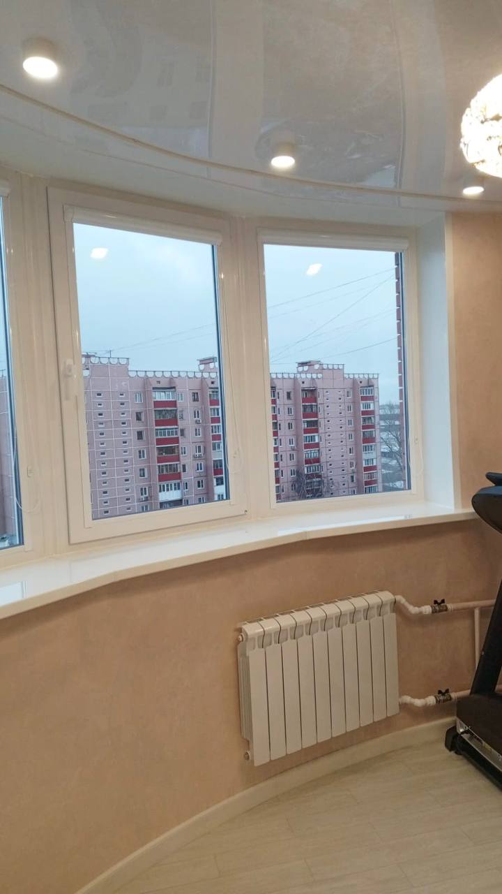 Замена пластиковых окон в эркере квартиры